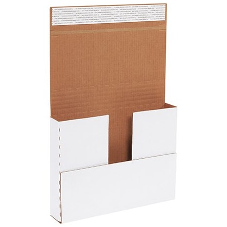 Bsc Preferred 12 1/8 x 9 1/8 x 2'' White Deluxe Easy-Fold Mailers, 25PK BUY00014535